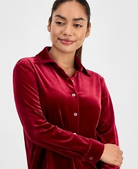 Ak Anne Klein Petite Velour Shirt