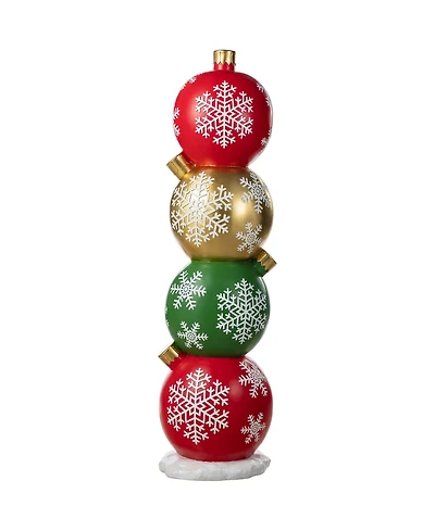 Glitzhome 36.25" Resin Christmas Stacked Ornament Porch Decor