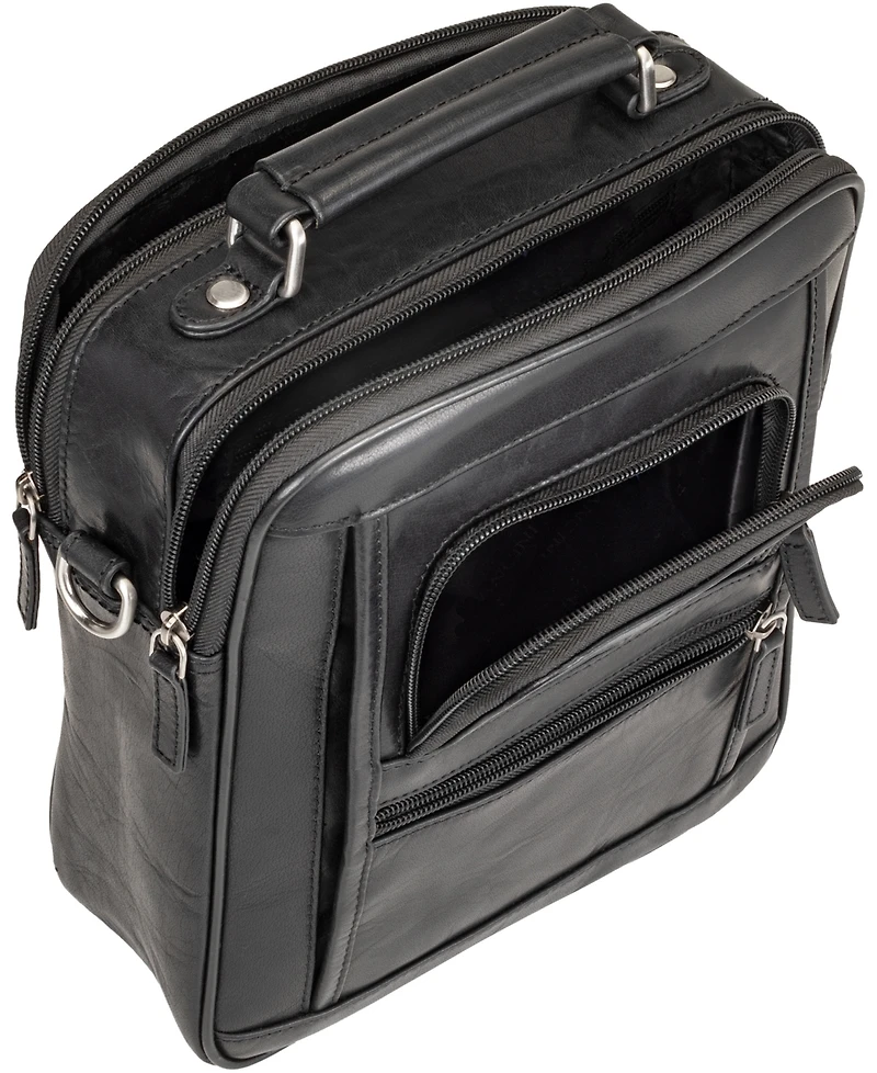 Mancini Men's Buffalo Double Compartment Bag