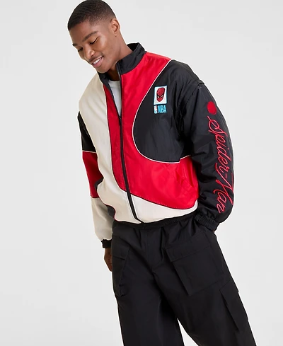 Macy's Marvel X Nba Men's Detachable Sleeve Colorblocked Spider-Man Jacket, Exclusive