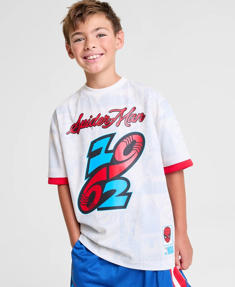 Macy's Marvel X Nba Kids Spider-Man 1962 Printed Short Sleeve Jersey, Exclusive