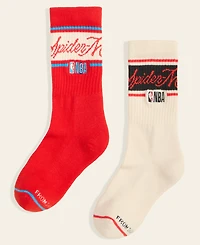 Macy's Marvel X Nba 2-Pk. Spider-Man Knit Socks, Macy's Exclusive