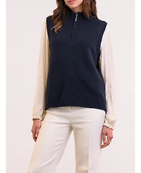 Celtic & Co. Women's Lmbswl Quarter Zip Slvless Top