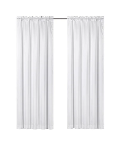 Kate Aurora Basic Faux Silk Rod Pocket Shimmery Sheer Single Window Curtain Panel - in. in