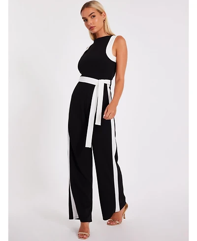 Quiz Women's Contrast Palazzo Jumpsuit