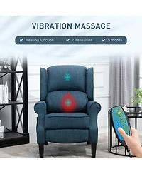 Homcom Massage Recliner Sofa with Heat Function, Remote Control,