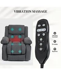 Homcom Power Lift Recliner Chair with Vibration Massage and Heat,