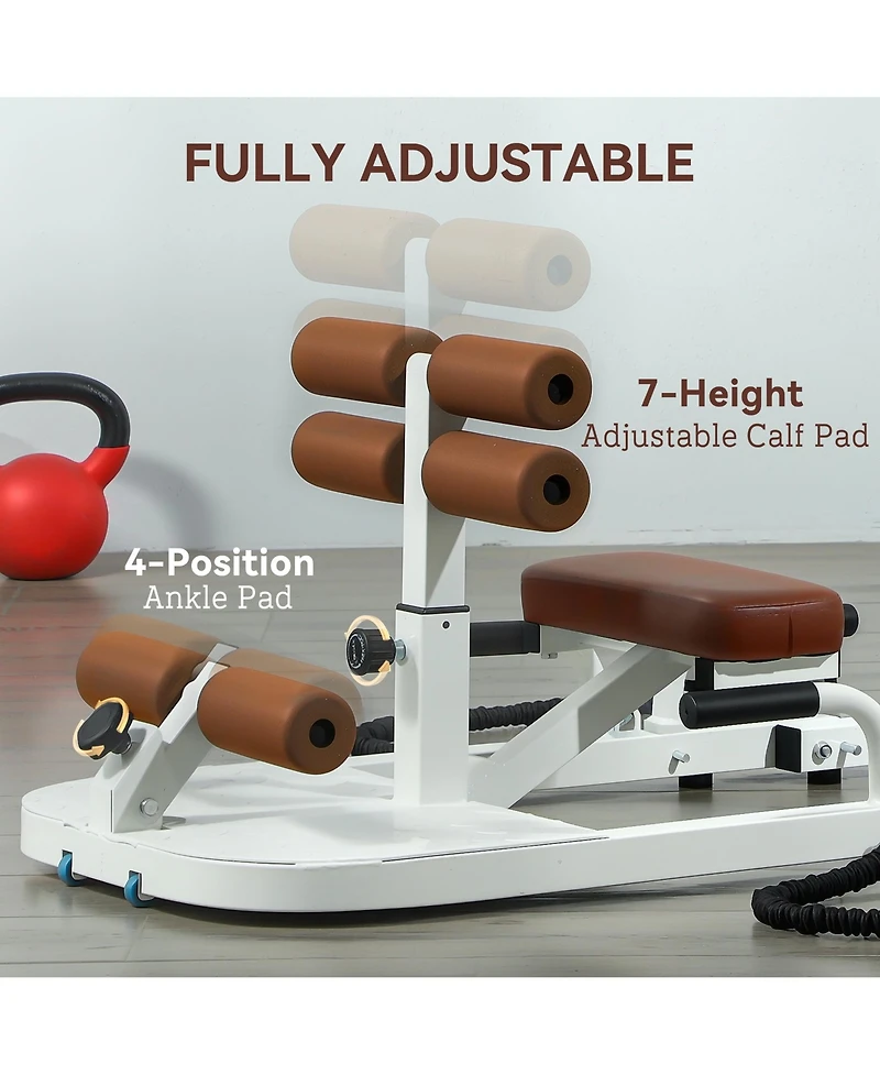 Soozier Sissy Squat Machine Hip Thrust Machine with Push Up Sd,