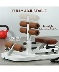 Soozier Sissy Squat Machine Hip Thrust Machine with Push Up Sd,