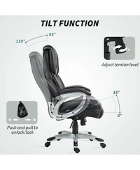Homcom Office Chair with Swivel Wheels & Adjustable Height,