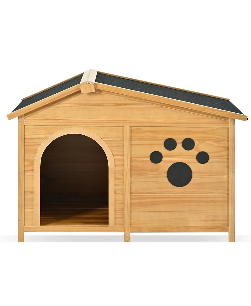 Streamdale Furniture 48" Wooden Dog House with Porch & Fencing