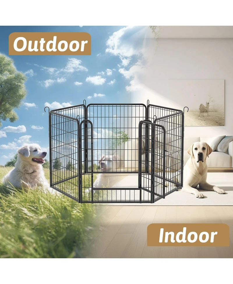 Streamdale Furniture Metal Playpen with Door 31.7"H
