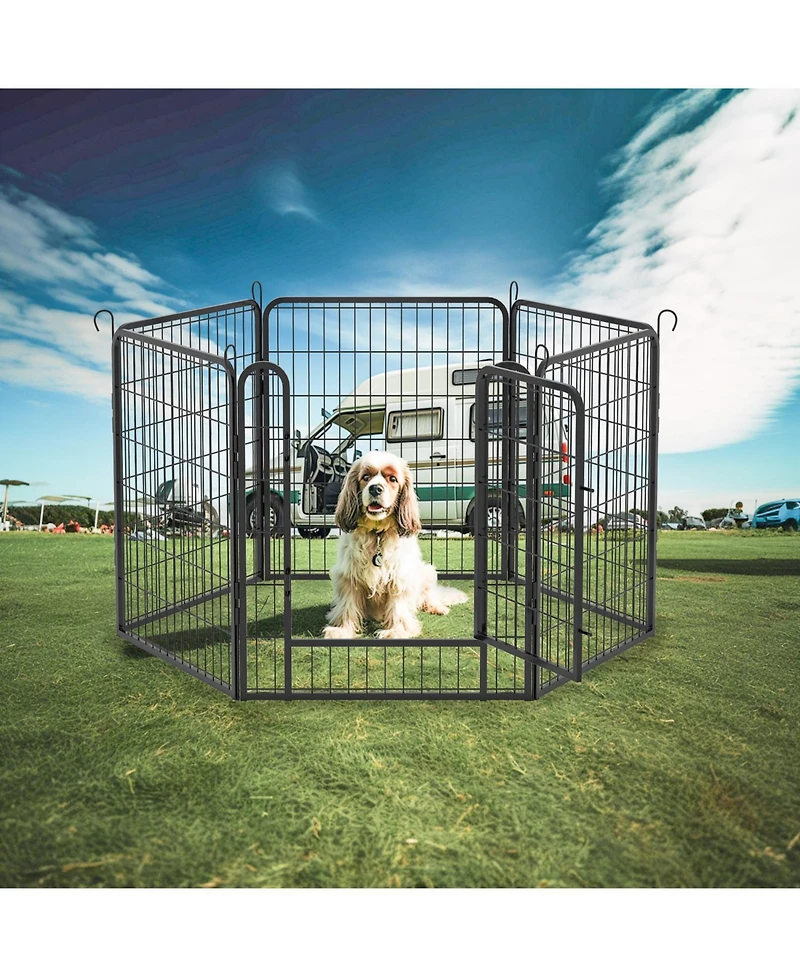 Streamdale Furniture Metal Playpen with Door 31.7"H