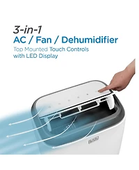 Black+Decker Portable Air Conditioner, 6,000 Btu Sacc/Cec (10,000 Btu Ashrae 128) for Rooms Up To 450 Sq. Ft.