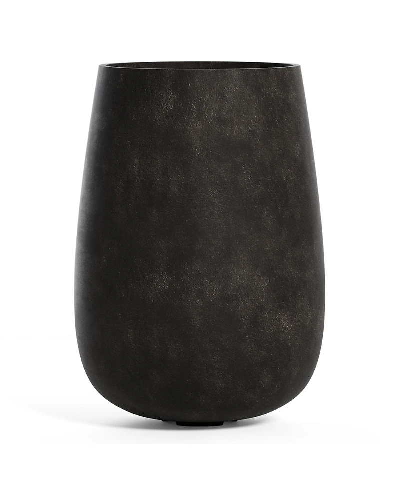 Cosapots Mondo High Tall Planter – Stone Finish Fiberglass Indoor/Outdoor and Weather-Resistant Round D x H