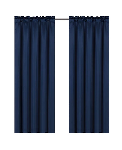 Kate Aurora Basic Faux Silk Rod Pocket Shimmery Sheer Single Window Curtain Panel - in. in