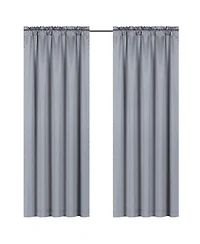 Kate Aurora Basic Faux Silk Rod Pocket Shimmery Sheer Single Window Curtain Panel - in. in