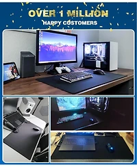 memzuoix Large Gaming Mouse Pad Extended Mousepad with Micro-Weave Cloth, Non-Slip Base, Water Resist Keyboard for Office Home, 31.5x15.7in