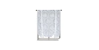 Kate Aurora Country Farmhouse Shabby Chic Floral Lace Tie Up Single Curtain Shade - 42 in. W x 63 in. L, Off White