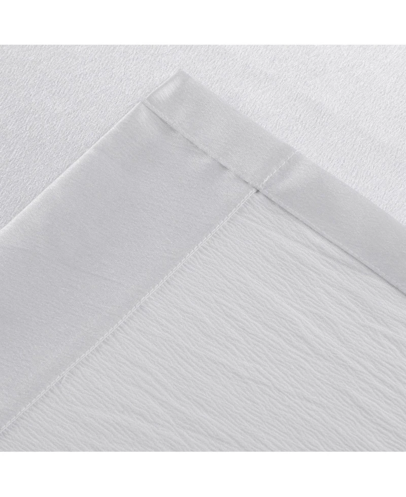Kate Aurora Ultra Lux Faux Silk Regency Crinkle Rod Pocket Semi Sheer Single Curtain Panel - 52 in. W x 84 L