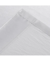 Kate Aurora Ultra Lux Faux Silk Regency Crinkle Rod Pocket Semi Sheer Single Curtain Panel - 52 in. W x 84 L