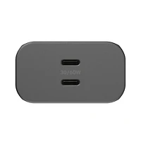 OtterBox Premium Pro 2 Port Usb C Wall Charger 60W-Black