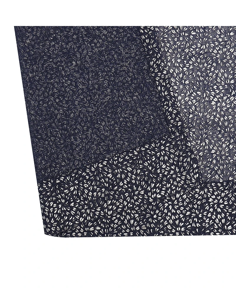 Kate Aurora Glam Chic Living 2 Pack Metallic Foil Sparkle Slub Sheer Grommet Top Curtain Panels