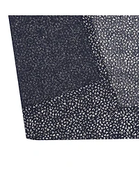 Kate Aurora Glam Chic Living 2 Pack Metallic Foil Sparkle Slub Sheer Grommet Top Curtain Panels