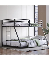 Streamdale Furniture Metal Bunk Bed Twin Over Full with Stairs