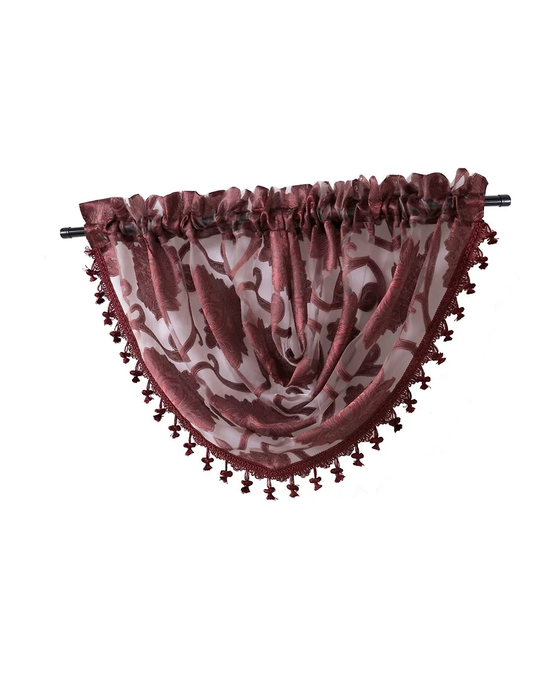 Kate Aurora Organza Sheer Milawi Complete 5 Piece Window Curtain Set