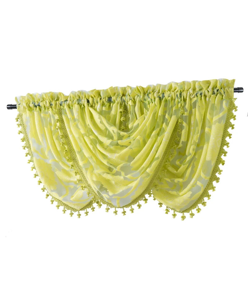 Kate Aurora Organza Sheer Milawi Complete 5 Piece Window Curtain Set
