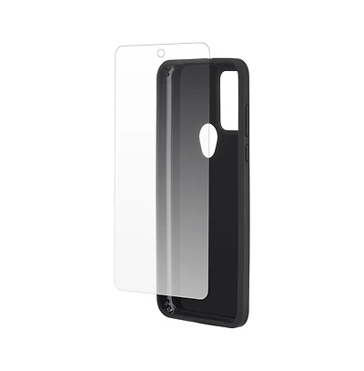 Case-Mate Protection Pack Tough Case and Glass Screen Protector for Motorola Moto G Play (2023)-Black