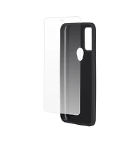 Case-Mate Protection Pack Tough Case and Glass Screen Protector for Motorola Moto G Play (2023)-Black