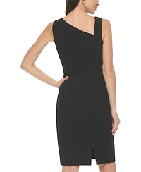 Calvin Klein Women's Asymmetric Scuba Sheath Dress
