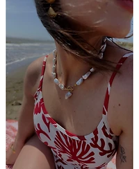 Tseatjewelry Liv Necklace pearl 18k gold plated on stainless steel