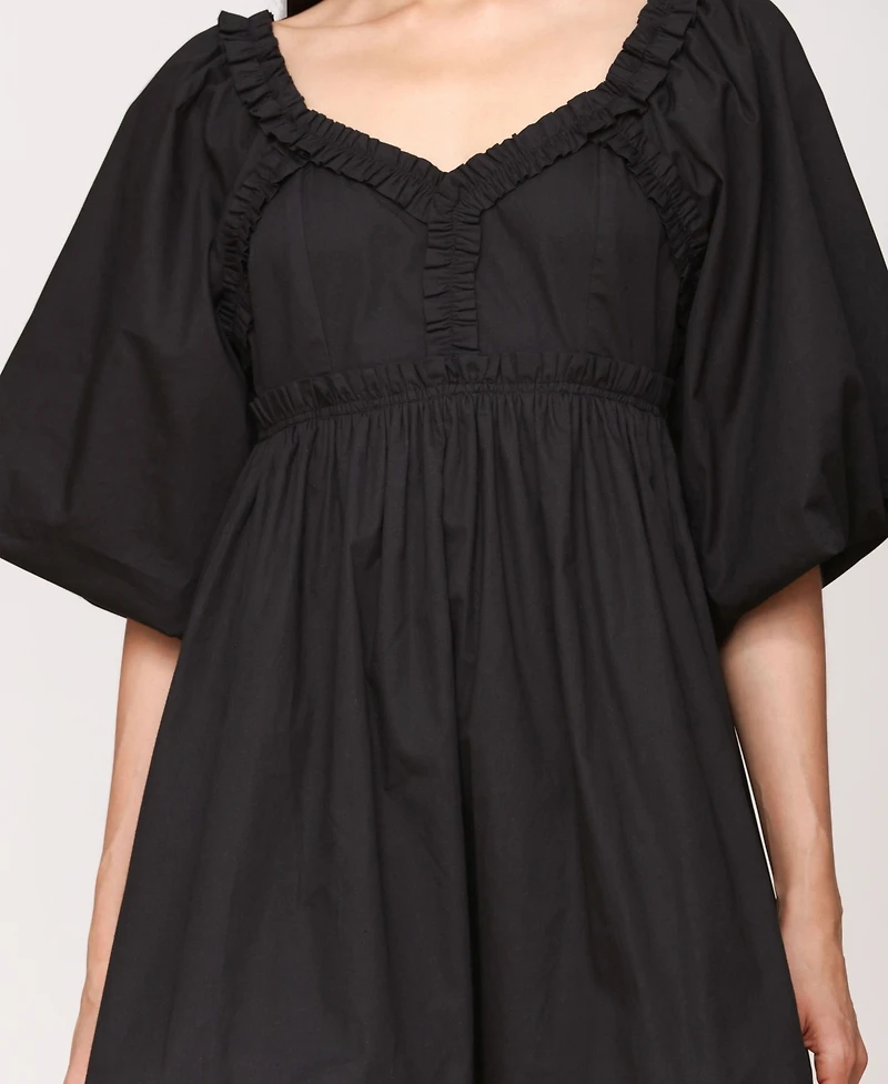 Avec Les Filles Women's Cotton Sweetheart A-Line Dress