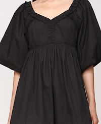 Avec Les Filles Women's Cotton Sweetheart A-Line Dress