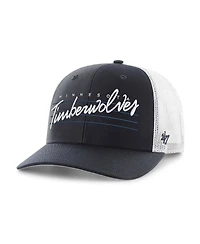 '47 Brand Men's Navy Minnesota Timberwolves Downburst Trucker Adjustable Hat