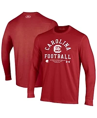 Under Armour Men's Garnet South Carolina Gamecocks 2025 Sideline Football Performance Cotton Long Sleeve T-Shirt