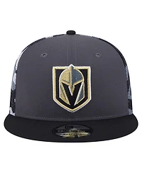 New Era Men's Gray/Black Vegas Golden Knights Camo Meshback 9FIFTY Snapback Hat