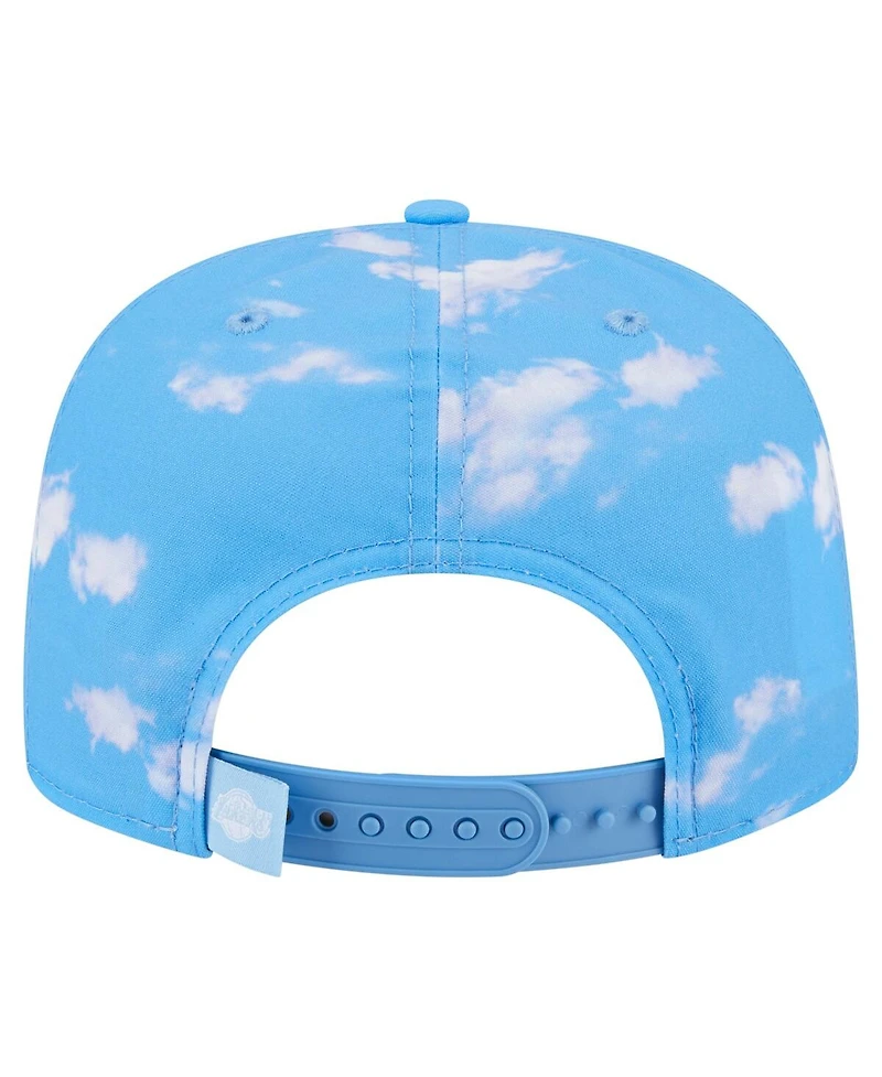 New Era Men's Light Blue Los Angeles Lakers Head in the Clouds Golfer Rope Adjustable Hat