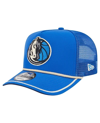New Era Men's Blue Dallas Mavericks Team Rope A-Frame 9FIFTY Snapback Hat