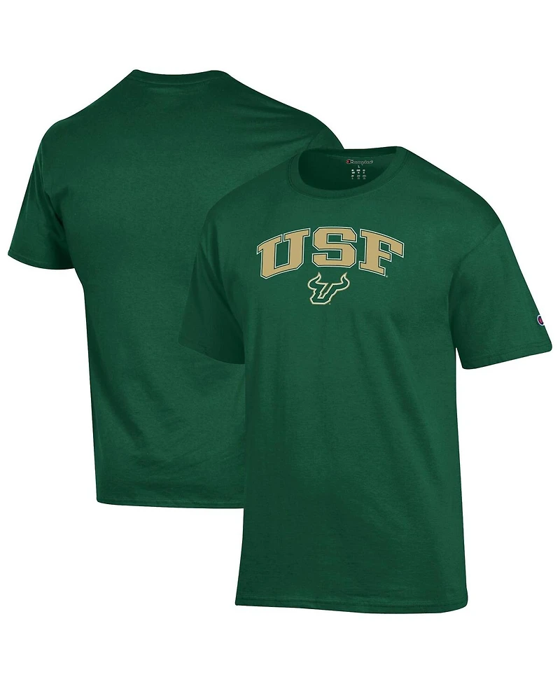Champion Men's Green South Florida Bulls Arch Over Logo T-Shirt
