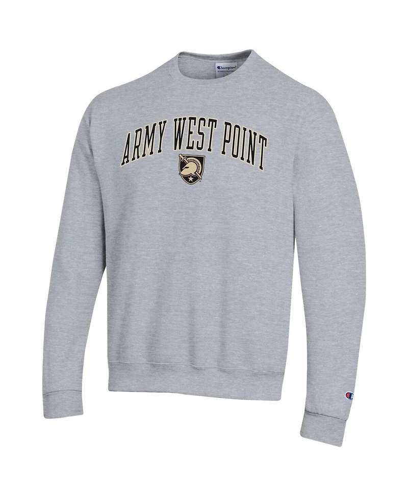 Champion Men's Heather Gray Army Black Knights Arch Over Logo Pullover Sweatshirt