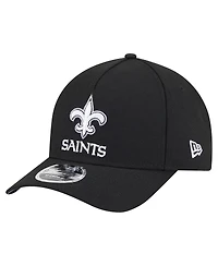 New Era Men's Black New Orleans Saints Team Collection 9FORTY M-crown A-Frame Adjustable Hat