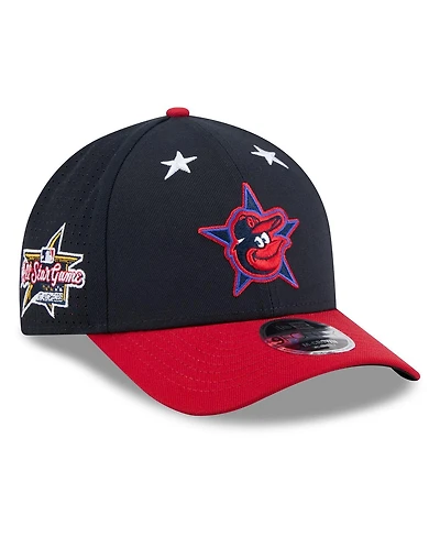 New Era Men's Navy/Red Baltimore Orioles 2025 Mlb All-Star Game Workout 9FORTY M-Crown Adjustable Hat