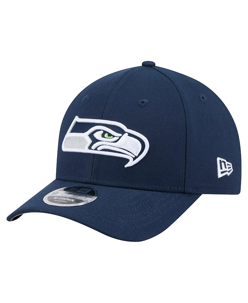 New Era Men's College Navy Seattle Seahawks Team Collection 9FORTY M-Crown Adjustable Hat
