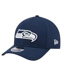 New Era Men's College Navy Seattle Seahawks Team Collection 9FORTY M-Crown Adjustable Hat
