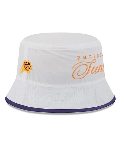 New Era Men's White/Purple Phoenix Suns 2025 Nba Draft Nylon Bucket Hat