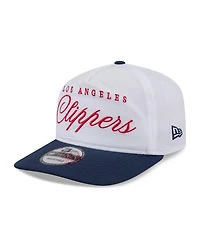 New Era Men's White/Navy La Clippers 2025 Nba Draft On-Stage Nylon 19TWENTY Adjustable Hat